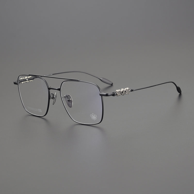 CHH Chrome Hearts Glasses Double Beam Ultra Light Titanium Frame Myopia Glasses Frame
