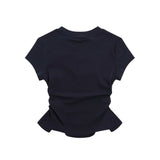 Women T-shirt Short-Sleeved T-shirt O-neck Short Top