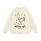 Men Hoodie Animal Printed Crew Neck Sweatshirt