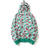Bathing Ape Hoodie Classic Shark Hooded Cardigan Zip Sweater Jacket