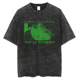 Japanese Anime Serial Experiments Lain Vintage Washed T Shirt