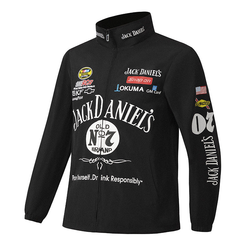 F1 Racing Suit Racing Suit Preppy Style Retro Style Autumn and Winter Cotton-Padded Coat Embroidery