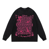 Men Long Sleeve Shirt Long Sleeve T-shirt Retro Loose Long Sleeve Men and Women
