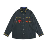 Men Long Sleeved T Shirt Fine Plaid Long Sleeve Shirt Menswear Fashion Brand Loose Casual Polo Collar Outer Shirt