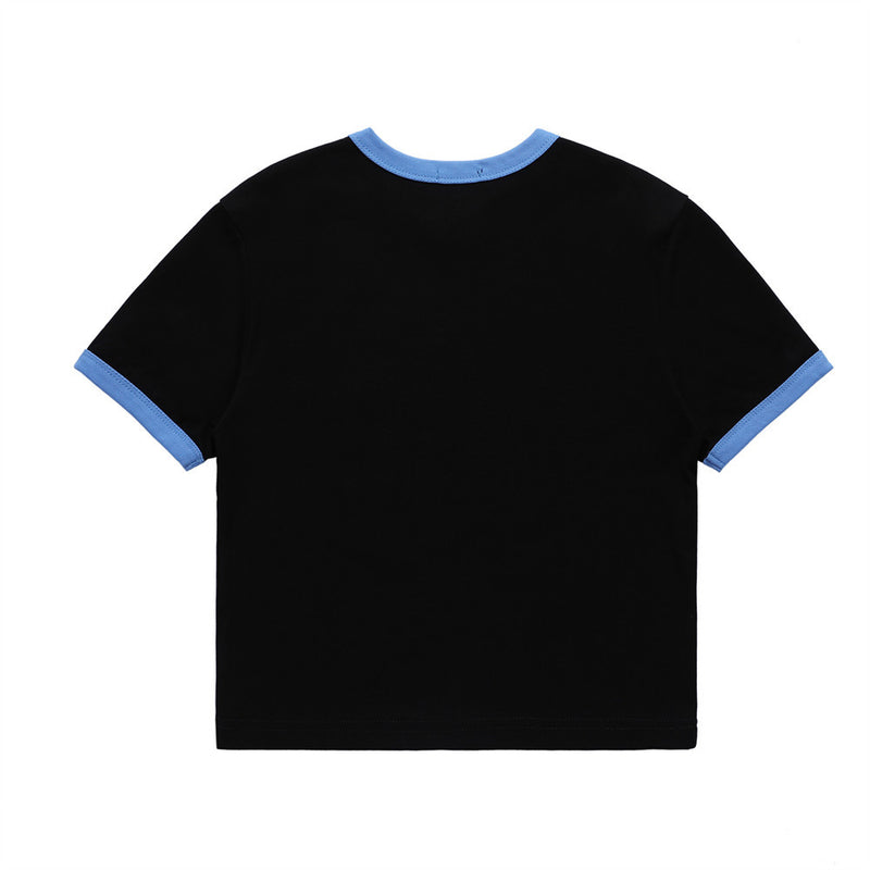 Women T-shirt Letter Print Short-Sleeve T-shirt Girls Summer Pure Cotton round Neck