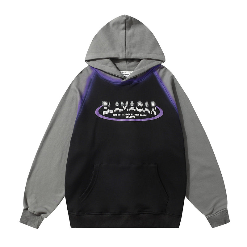 Men Hoodie Airbrush Outline Printed Hoodie