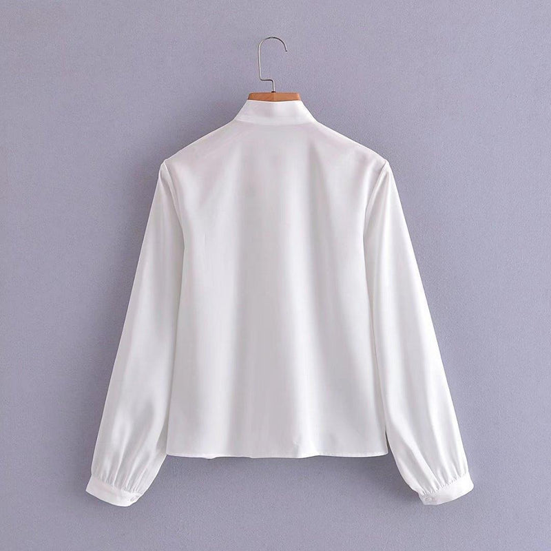 Women T-Shirt Shirt Bow Long Sleeve Stylish Shirt Women