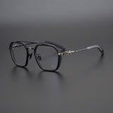 CHH Chrome Hearts Glasses Pure Titanium Vintage Square Double Beam Myopia Glasses Frame