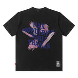 Men T Shirt Hiphop Short-Sleeved T-shirt Men's High Street Retro Street