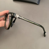 CHH Chrome Hearts Glasses Black Frame Plain Silver Versatile Personality Myopia Glasses Frame