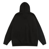 Men Hoodie Spray Painting Flame Hooded Sweater