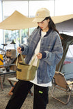 Unisex Jacket Autumn Denim Baseball Jacket Coat Women's Clothing