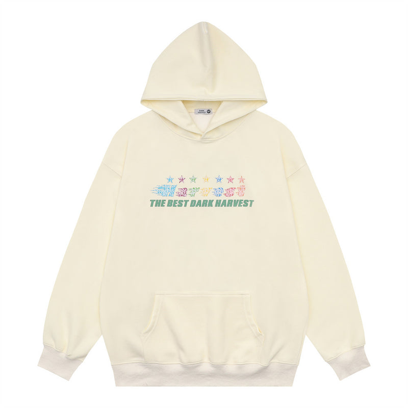 Men Hoodie Sweater Men's Spring and Autumn Loose Long Sleeve Pullover Hooded Sweatshirt