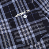 Men Long Sleeved T Shirt Plaid Long Sleeve Shirt Men's Spring and Autumn Leisure Bow Sleeve Shirt