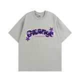 Men T Shirt Sweet Cool Letter Towel Embroidery Couple Casual All-Match Short-Sleeved T-shirt