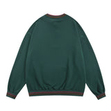 Men Hoodie Spring and Autumn Loose round Neck Sweater Men's Casual Long Sleeve Printed