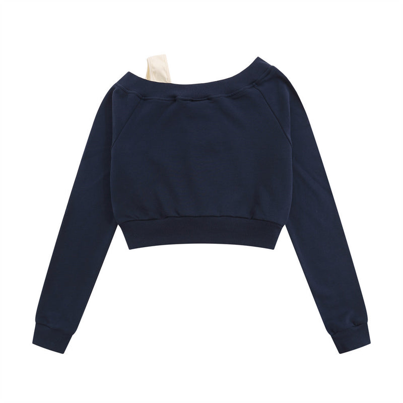 Women Hoodie Short Sweater Women's Fall Pure Cotton Long Sleeve