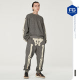Kapital Pants Autumn and Winter Skeleton Pingtian Hehong Loose Terry Beam Feet Trousers Sweatpants