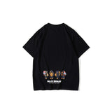 Bathing Ape T Shirt Summer Short Sleeves, Blue Shark Monkey T-shirt Printed Casual Short Sleeve Fashion