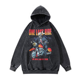 Unisex Vintage Hoodie Sweater Vintage Print Loose Hoodie