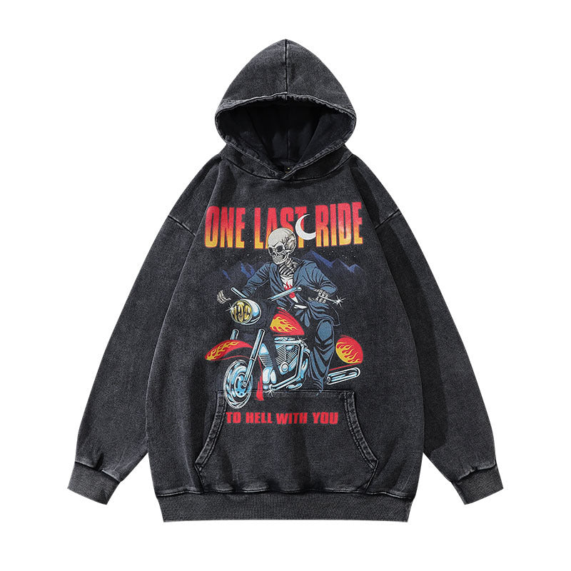 Unisex Vintage Hoodie Sweater Hip Hop Print Sweater