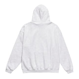 Men Fleece Lined Hoodie Autumn Winter Sweater Male Letter Embroidered Loose Hooded Pullover Long Sleeve Top