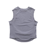 Women Vest Letter Print Short Vest for Girls Summer Sleeveless