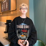 Men Hoodie Sweater Men's Autumn Fashion Brand Pu Handsome Long-Sleeved T-shirt Loose