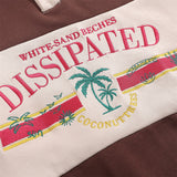 Men Hoodie Stitching Embroidered Letters Men's Loose Spring and Autumn Long Sleeve Polo Shirt