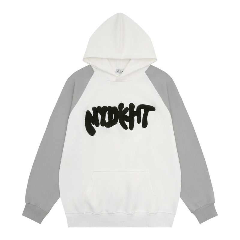 Men Hoodie Hooded Sweater Boys Spring and Autumn Letter Embroidery Casual Loose Long Sleeve