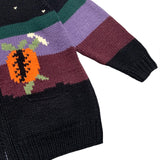 Kapital Sweater Vintage Cartoon Zipper Knitted Cardigan Color Matching Casual Style Loose Turtle Coat