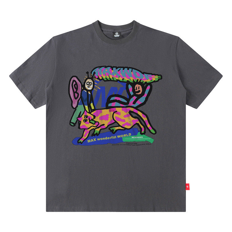 Men's T Shirt Short-Sleeved T-shirt Men's and Women's Ins Loose