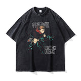 CHOSO T-shirts Hip Hop Vintage Washed Anime