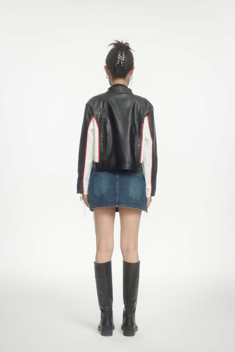 Unisex Jacket Autumn Simplicity High Street Leather Coat