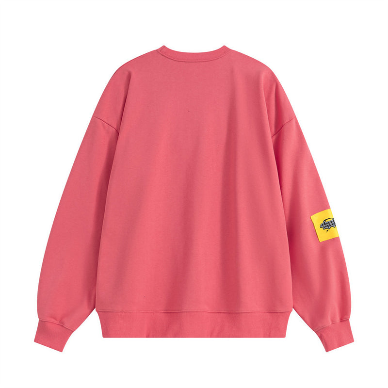 Men Hoodie Loose Casual Long Sleeves round-Neck Sweater