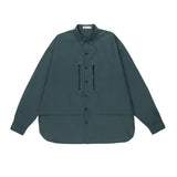 Men Long Sleeved T Shirt Long Sleeve Shirt Thin Coat Men's Casual round Hem Slit Shirt Fashion