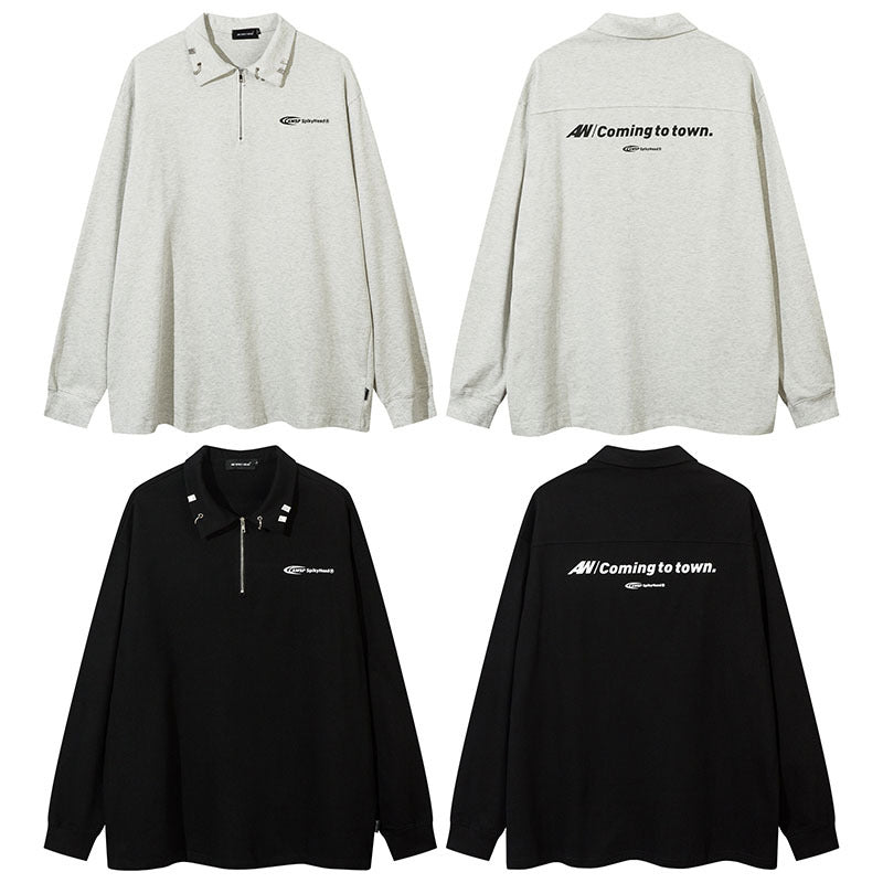 Unisex Vintage Hoodie Long Sleeve T-Shirt Men's and Women's Top