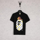Bathing Ape T Shirt Summer Cartoon Anime Animal Print Short Sleeve T-shirt