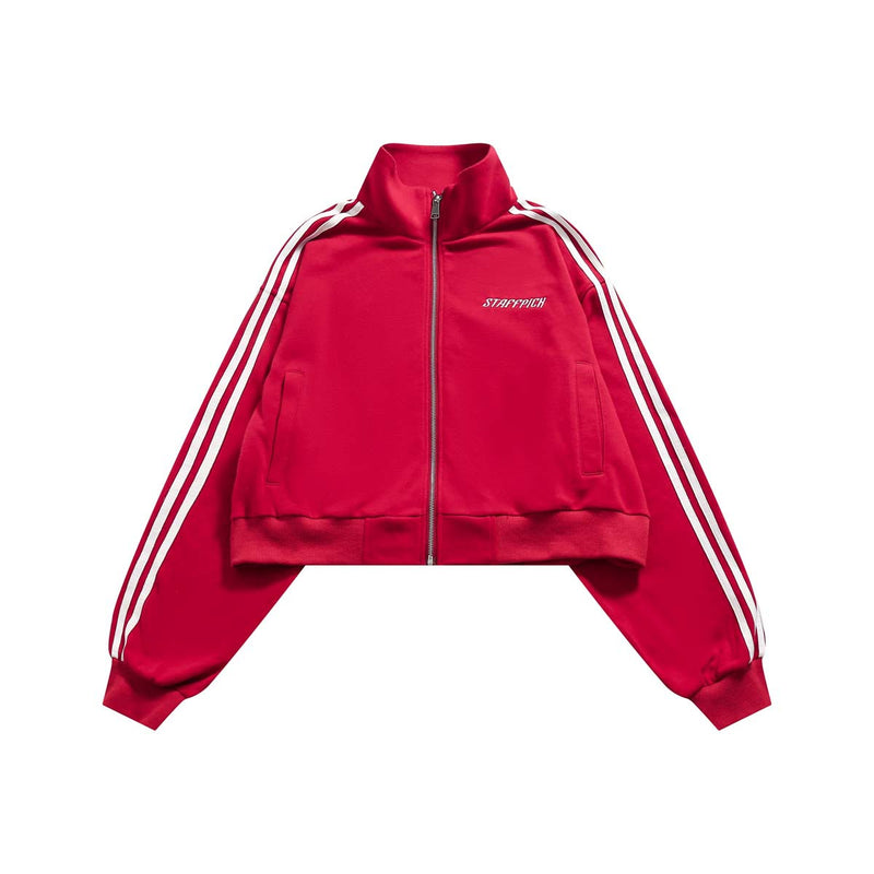 Unisex Jacket Autumn Fashion Striped Ultra Short Coat