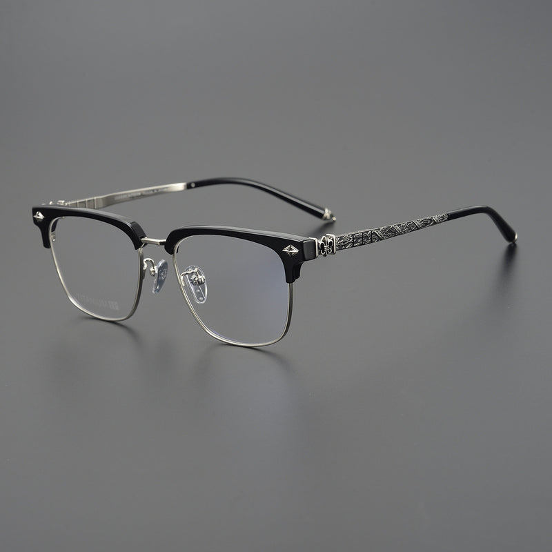 CHH Chrome Hearts Glasses Frameless Pure Titanium Glasses Frame Business