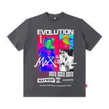 Men T Shirt Men's and Women's Short Sleeve Loose Hiphop Hip Hop T-shirt Couple Summer