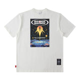 Men T Shirt Cartoon Printed Short-Sleeved T-shirt Men and Women Street Cotton Casual