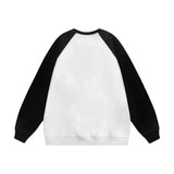 Men Hoodie Autumn and Winter round Neck Sweater Men's Flocking Embroidery Pullover