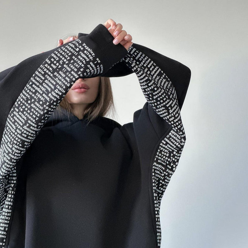 Women Sweatshirt Printed Sweater Women's Hooded Long Sleeve