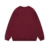 Men Hoodie Spring and Autumn Letter Printed Crew Neck Sweatshirt Retro Loose Casual Long Sleeve Pullover