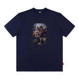Men T Shirt Printed Short-Sleeved T-shirt Men and Women Loose