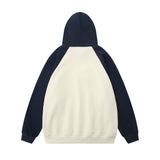 Men Hoodie Color-Block Raglan Sleeves Hooded Sweater Boys Loose Letters XINGX Printed Casual Hoodie