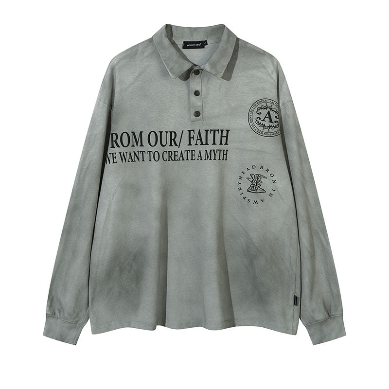 Unisex Vintage Hoodie Long Sleeve T-Shirt High Street