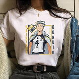 Anime Kotaro Bokuto Graphic Print T-Shirts Women