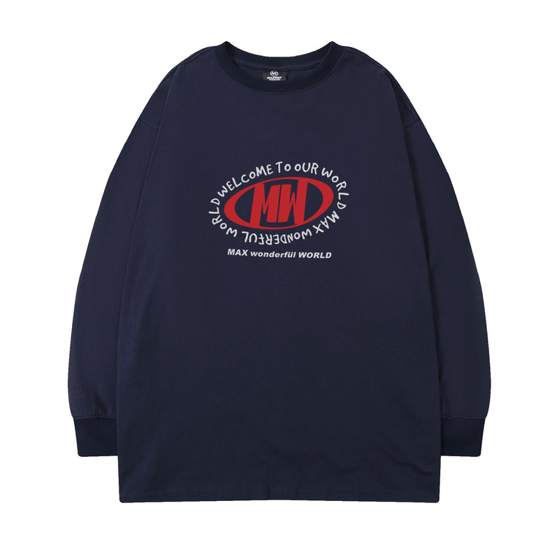 Men Long Sleeve Shirt Preppy Style round Neck Long Sleeve T-shirt Men and Women Street Hip Hop Couple